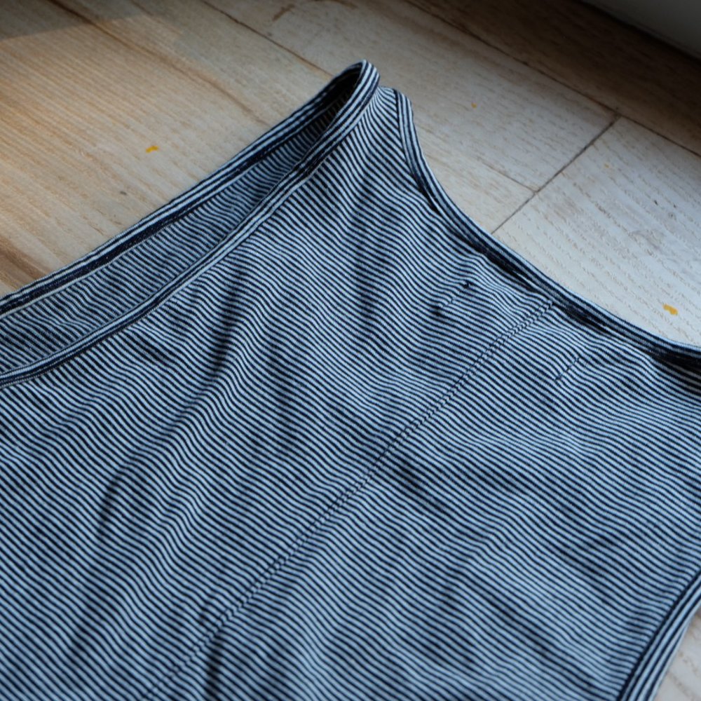 Madewell High Neck Tank Top Crop Top Striped - Picture 5 of 5